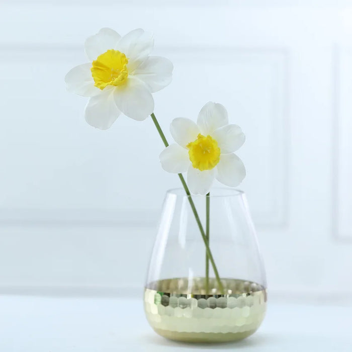 20pcs Artificial Daffodil Flowers – Real Touch Silk Narcissus Spring Flower Arrangement for Wedding, Home, and Party Décor