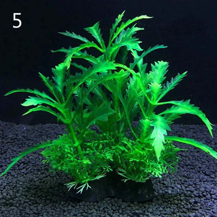 Artificial Aquarium Decor Plants – Plastic Water Grass Ornament, 14cm Tall Aquatic Plant for Fish Tank Decoration, 12 Color Options