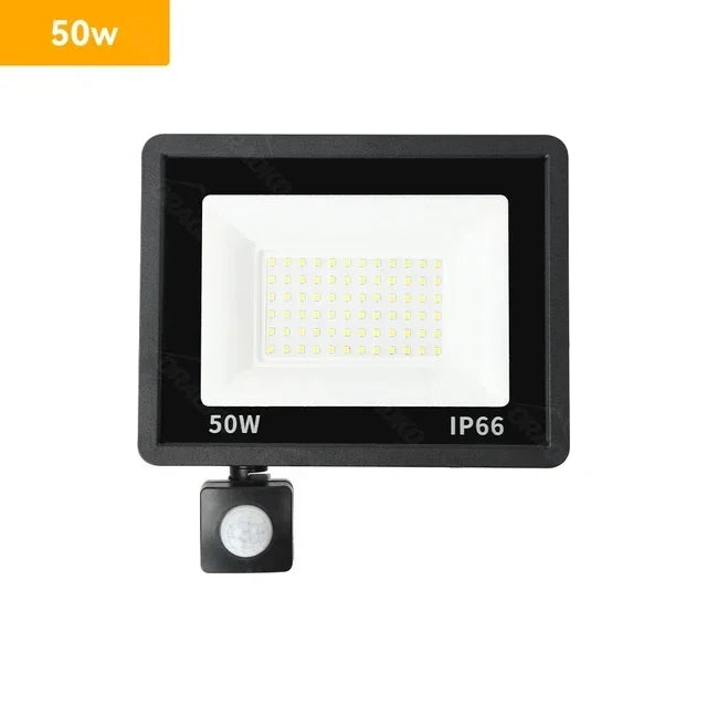 LED Motion Sensor Floodlight – Waterproof Outdoor Spotlight, 10W-100W, IP66 Garden and Wall Lamp