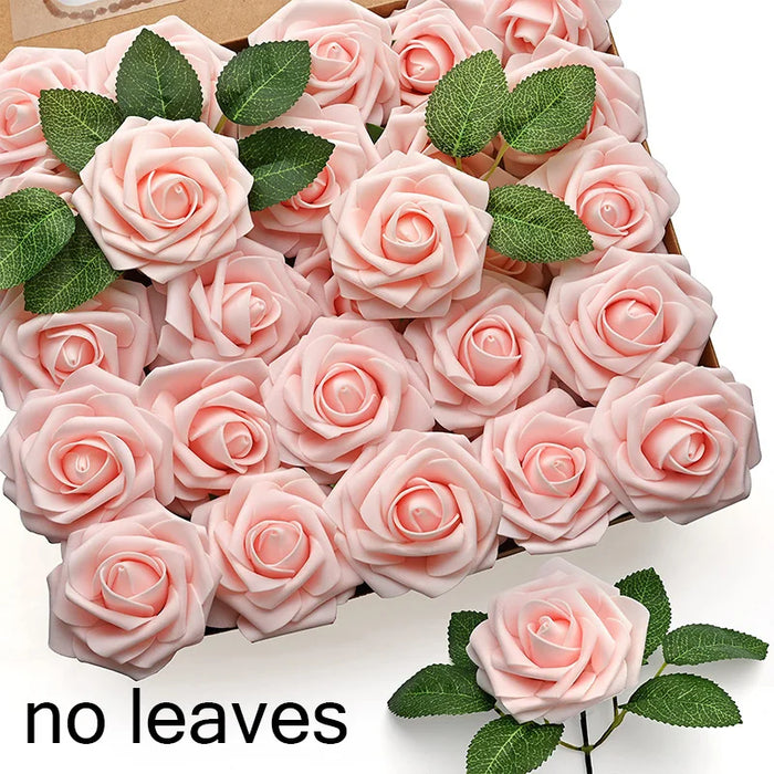 Artificial Rose Flowers with Stem – Realistic Fake Roses for Wedding Bouquets, Centerpieces, Bridal Shower & Home Decoration