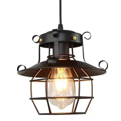 Industrial Retro Chandelier – Nostalgic Hanging Pendant Light for Bar, Restaurant, Aisle, or Bedroom