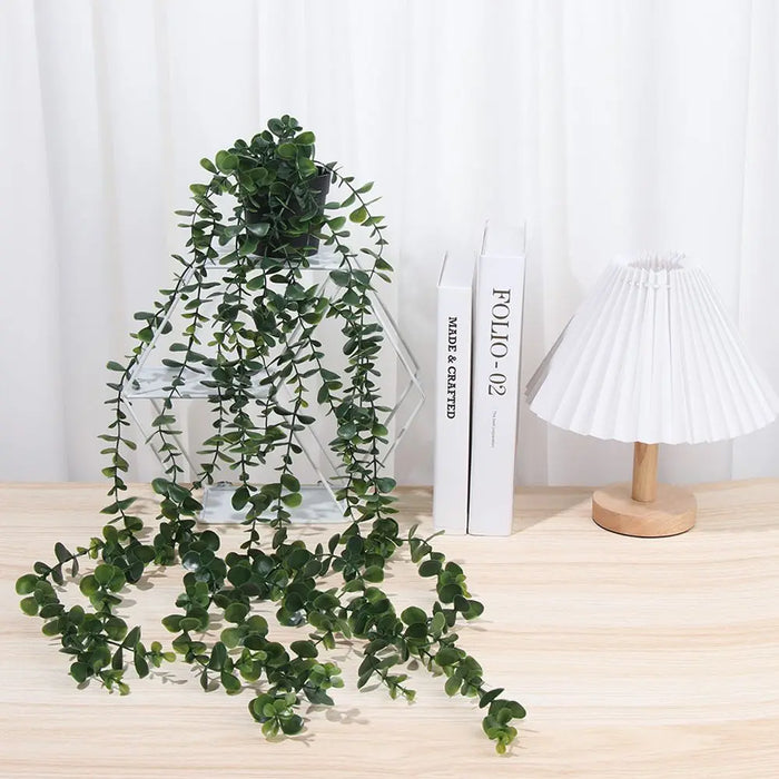 Artificial Hanging Plants with Pot – 80CM/65CM/83CM Fake Vine Shelf Plants for Home, Office, Wedding & Party Decor – Realistic Potted Hanging Vines