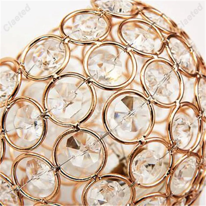 Modern Crystal Wall Lamp – E14 Sconce Light Fixture for Bedroom, Living Room, Bathroom, and Home Décor