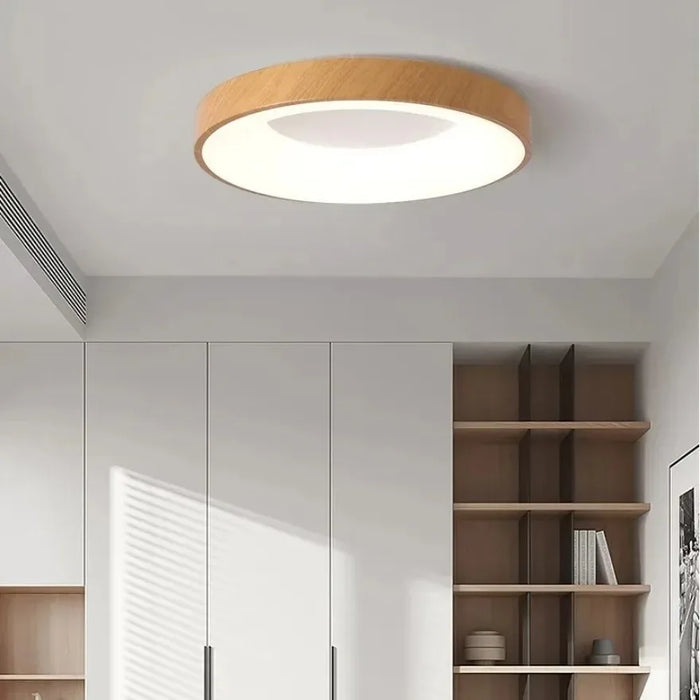 Modern Macaron LED Ceiling Light – Adjustable Circular Design with Remote Dimming for Bedroom, Living Room, and Corridor