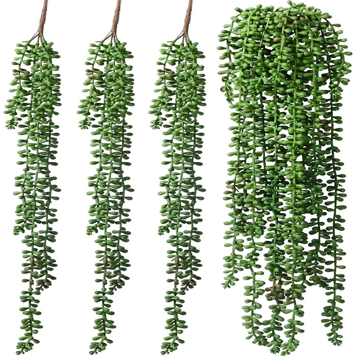 1PC Artificial Succulent Vine – Lifelike Greenery for Christmas Tree, Wedding Arch, Indoor Wall Décor & Photography Prop