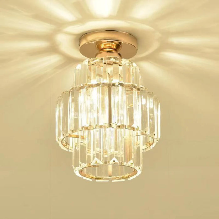 Elegant Crystal E27 Ceiling Chandelier – Contemporary Home Decor Ceiling Lamp for Living Room, Dining Room, Hallway, and More