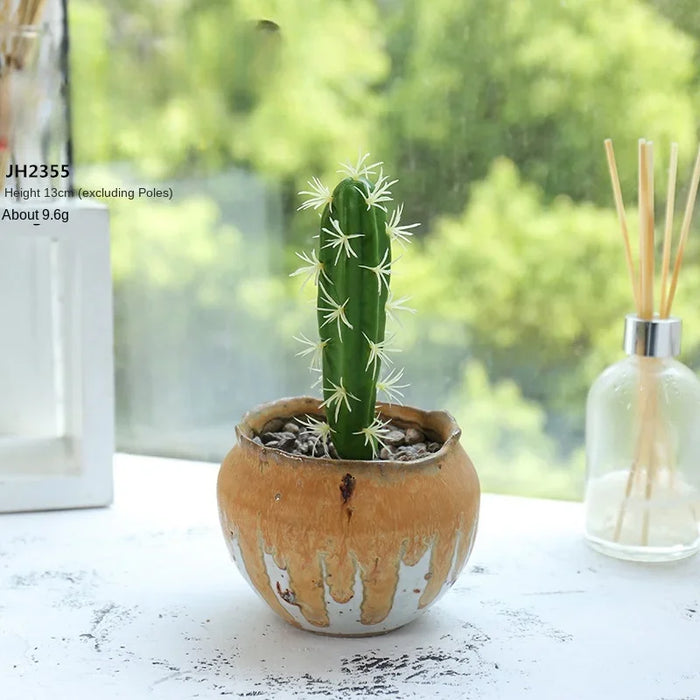 Tropical Artificial Cactus Decoration – Realistic Foam Succulent Plant for DIY Micro Landscape, Home, and Office Decor