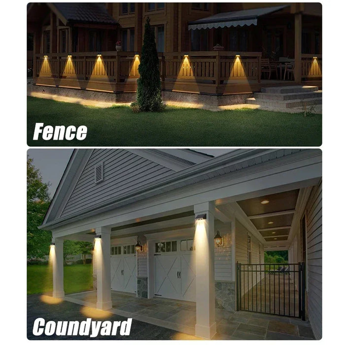 Solar Wall Light LED Outdoor Lamp – Waterproof, Solar-Powered, 1/2/3/4 LED Beads for Porch, Balcony, Courtyard, and Fence Decor
