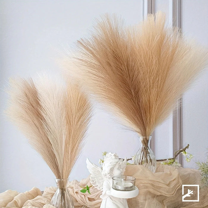 10pcs Artificial Pampas Grass Flowers – Fake Reed Plants for DIY Floral Arrangements, Wedding, Home, and Christmas Decoration