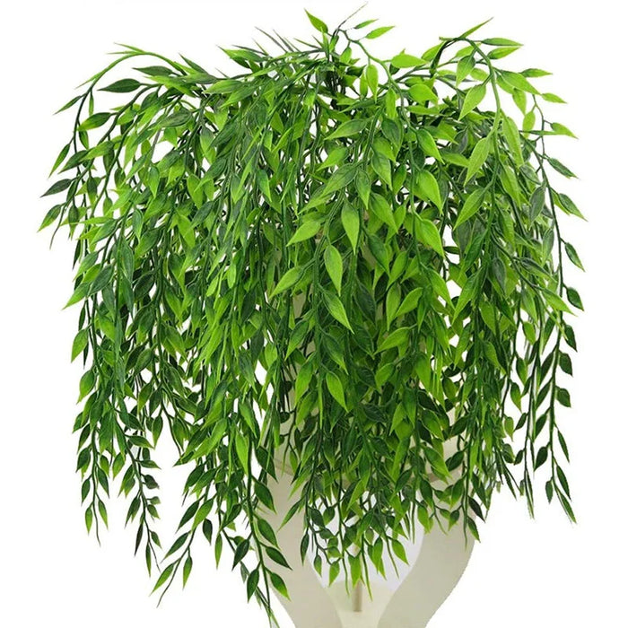90cm Artificial Willow Rattan Plant – Weeping Willow Wall Hanging Decoration for Ceiling, Home, Wedding, and Party Decor