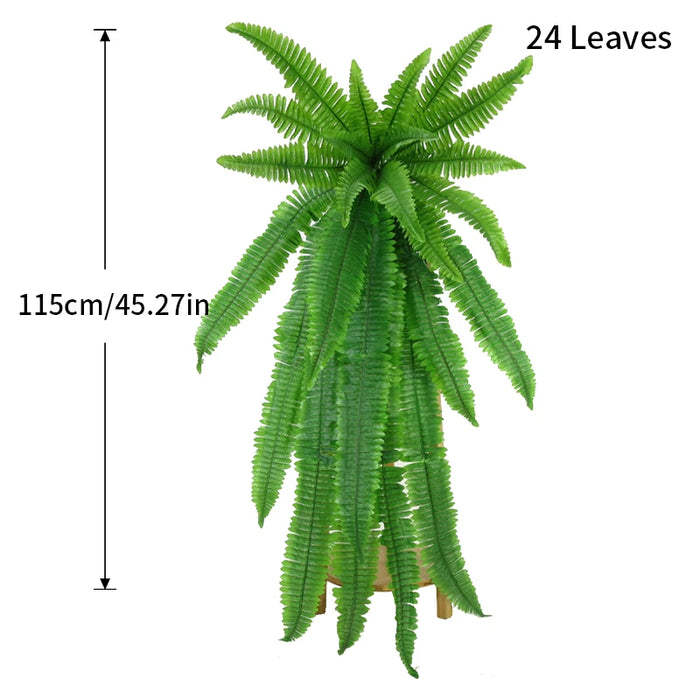 Large Artificial Hanging Plants – Tropical Persian Vines with Fake Fern & Eucalyptus Leaves for Garden & Home Décor – 75-115cm