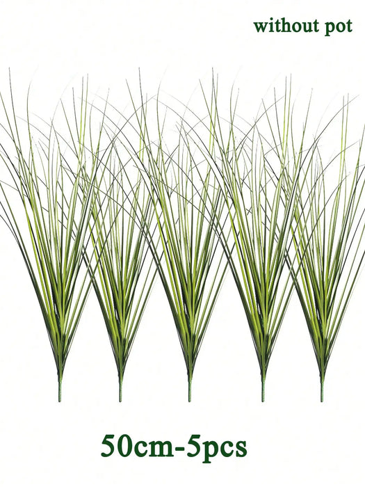 Large Artificial Reed Grass – Faux Onion Grass Plants for Wedding, Garden, and Office Décor – PVC Tropical Green Leaves Bouquet (50-95cm)