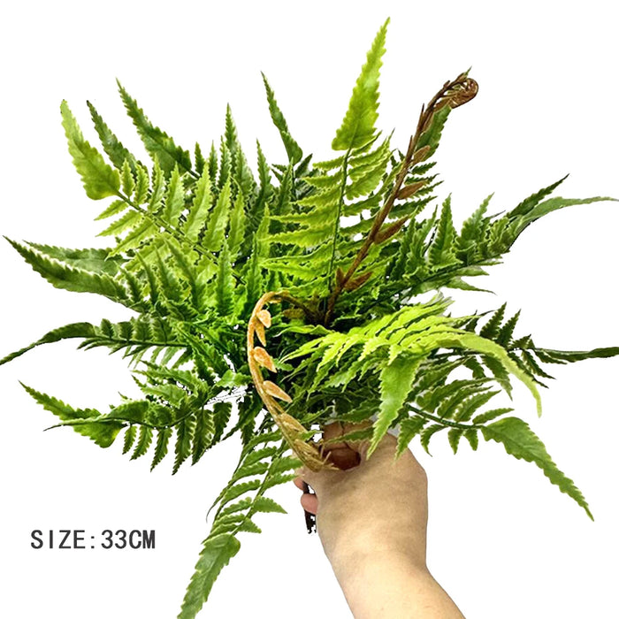 Artificial Fern Leaves Persian Grass Plant – 33-48cm Hanging Wall Décor for Home, Office, and Outdoor DIY Landscaping