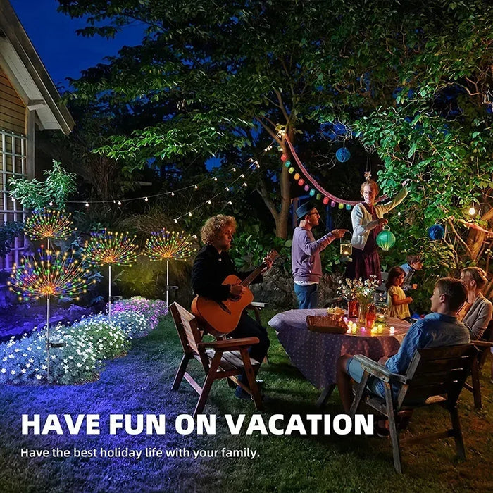 Solar LED Firework Fairy Lights – Outdoor Garden Decoration for Patio, Yard, Pathway, Christmas, Wedding & Holiday