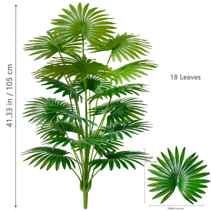 Artificial Fan Palm Tree – Large Tropical Fake Plant for Office, Home, and Holiday Decoration (60-105cm)