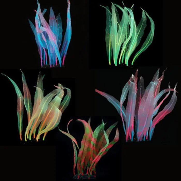 Aquarium Plants for Fish Tank Decoration – Realistic Water Plants for Aquatic Decor, Silicone & Plastic Material, 18-25cm Size