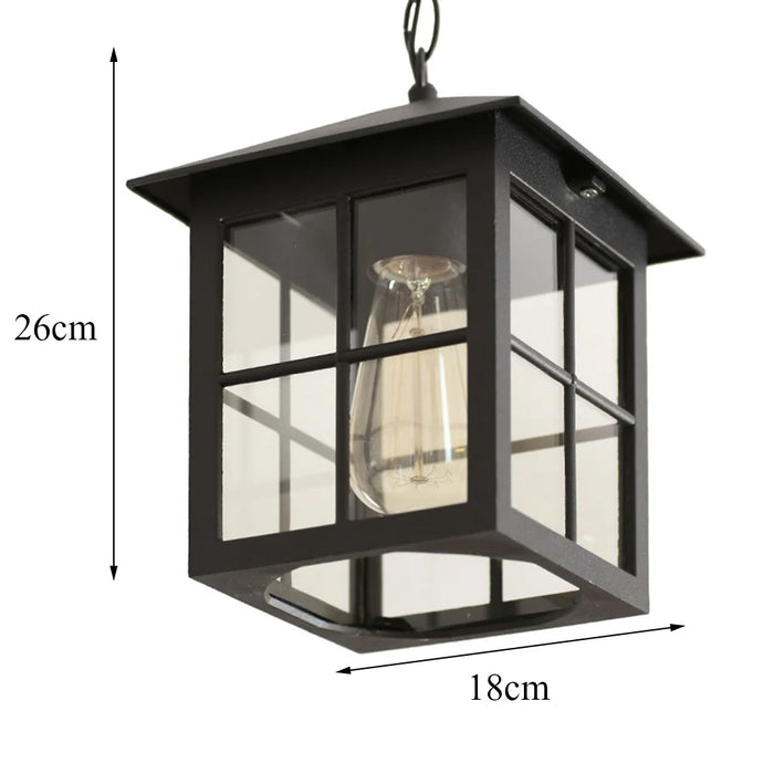 Outdoor Hanging Pendant Light – Waterproof Garden Lamp for Gate, Hallway, Balcony, and Courtyard