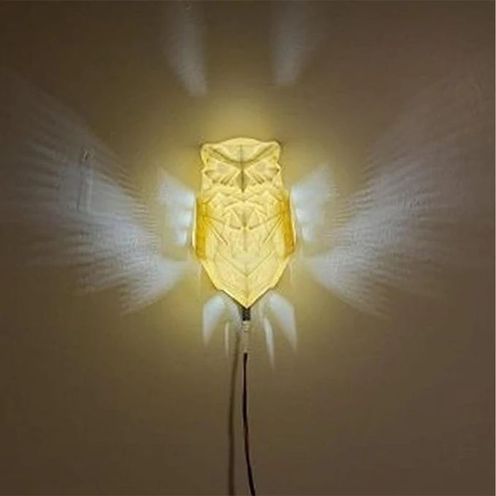 3D Owl and Eagle Shape Wall Lamp – Creative Animal Projector Sconce Light for Bedroom, Living Room, and Holiday Decor