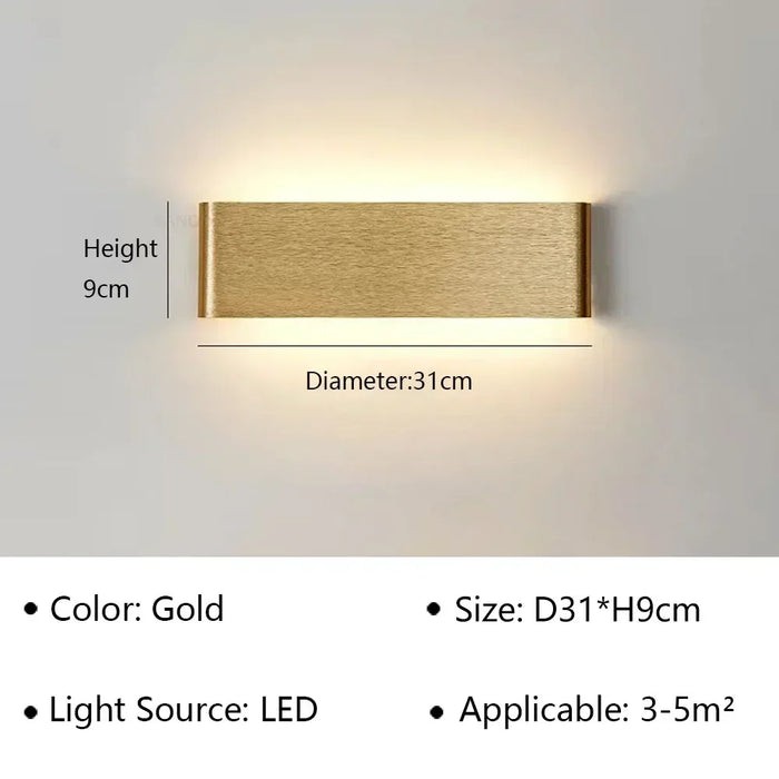 Modern LED Wall Lamp – Stylish Wall Sconce for Bedroom, Living Room, Bathroom, Stairs & Aisle, Indoor Lighting Fixture