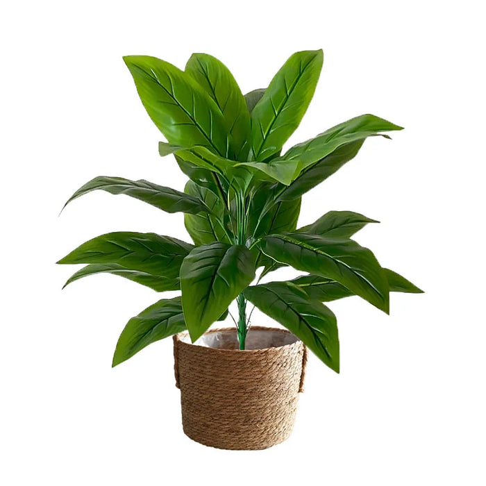 98cm Large Artificial Palm Tree – Monstera Plastic Leaves for Home and Garden Decoration, Lifelike Faux Plant for Indoor/Outdoor Use
