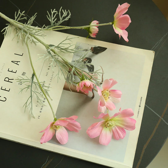 60CM Artificial Plush Chamomile Flowers – Silk Floral Ornaments for Wedding, Home, Dining Table, and Photography Decor