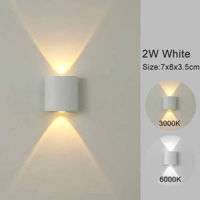 Modern LED Wall Sconce – Up & Down Indoor Outdoor Wall Lamp for Living Room, Bedroom & Hallway