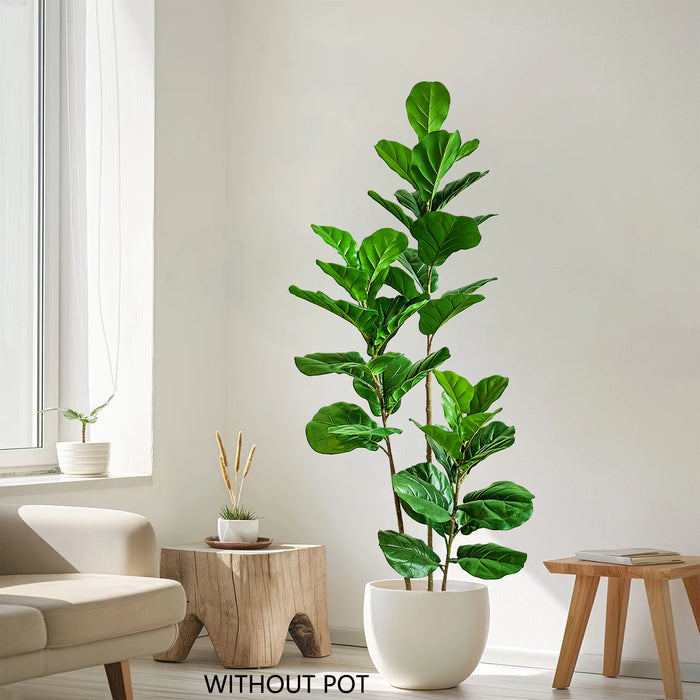 Artificial Fiddle Leaf Fig Tree – 115-240cm Faux Plant for Home, Office, Wedding, and Garden Décor