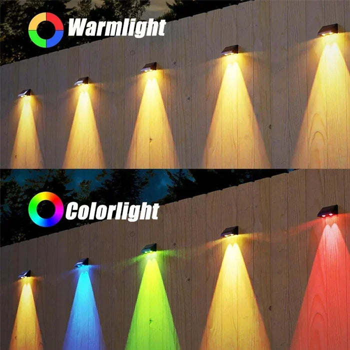Solar Wall Light LED Outdoor Lamp – Waterproof, Solar-Powered, 1/2/3/4 LED Beads for Porch, Balcony, Courtyard, and Fence Decor