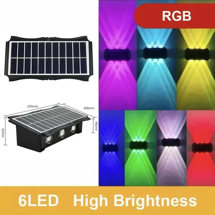 Solar Wall Lamp – Waterproof LED Outdoor Light with Up and Down Luminous Design for Garden, Yard, and Balcony Decoration