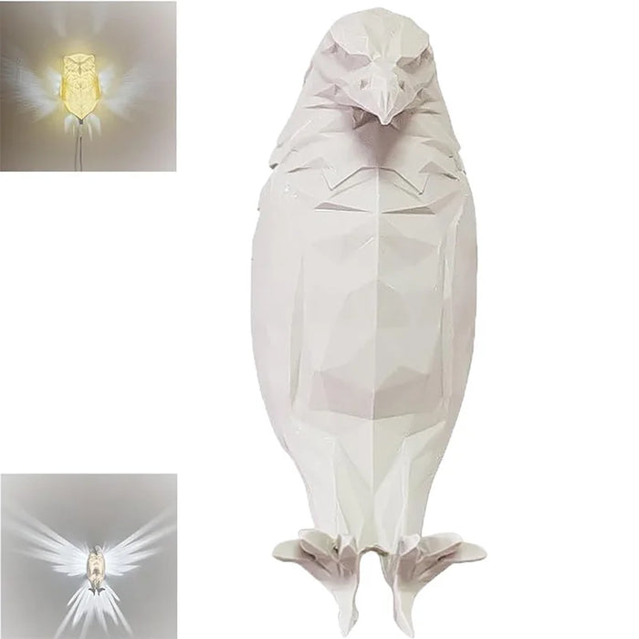 3D Owl and Eagle Shape Wall Lamp – Creative Animal Projector Sconce Light for Bedroom, Living Room, and Holiday Decor