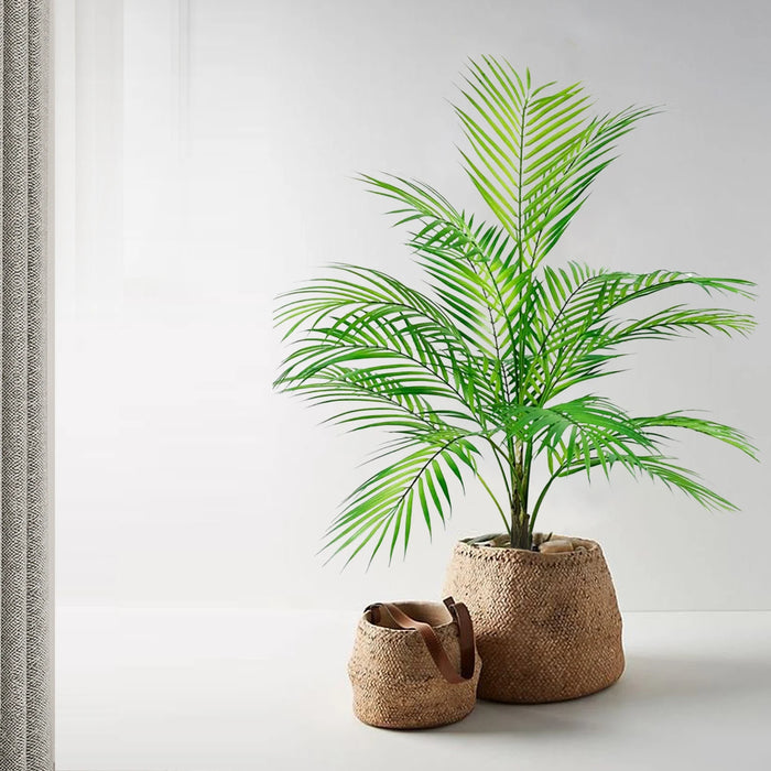 90cm Artificial Sunflower Paradise Palm Tree – Tropical Green Plastic Plant for Home, Garden, and Christmas Decoration