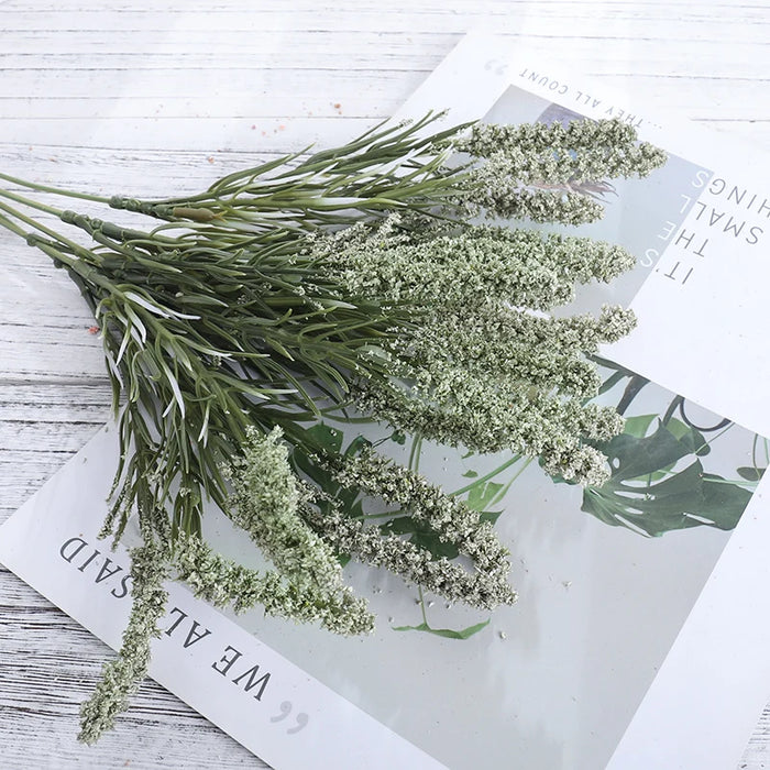 Foam Artificial Lavender Flowers Bouquet – Fake Lavender Plants for Wedding, Home, Office, Indoor & Outdoor Decoration, Table Arrangements