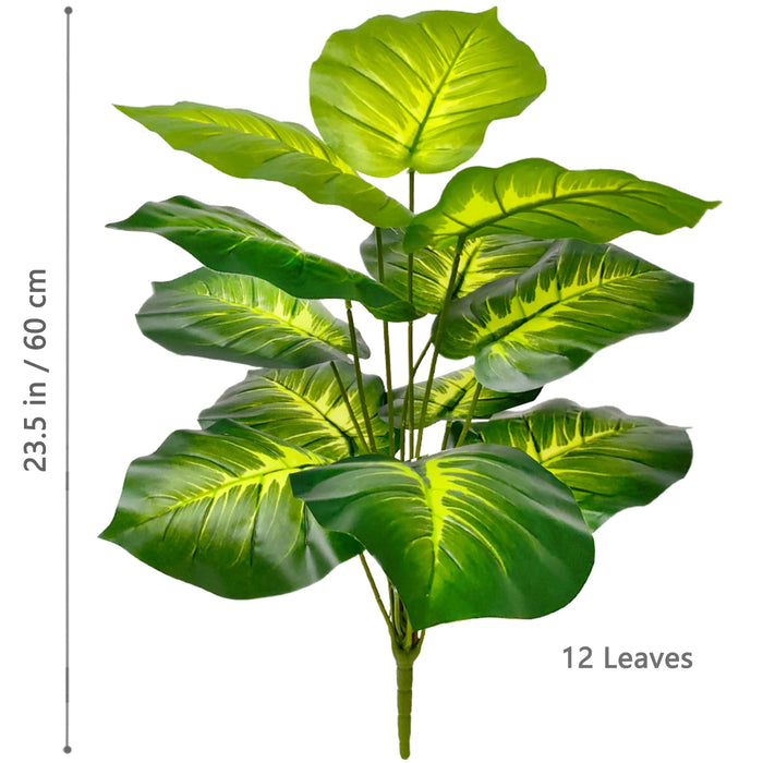 60-105cm Artificial Water Lily & Apple Leaf Potted Plant – Purple Violin Leaf Ornament for Home, Office, and Event Decor