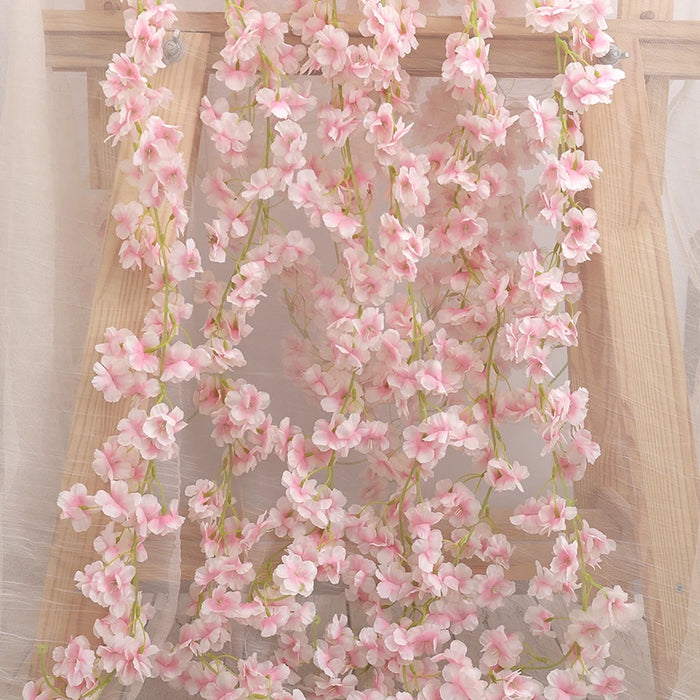 180CM Artificial Sakura Flowers Vine – Wedding Garden Arch, Home Party Decoration, Christmas Bridal Silk Flowers