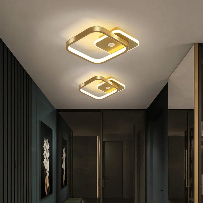 Nordic PIR Motion Sensor LED Ceiling Light – Modern Induction Ceiling Lamp for Bedroom, Living Room, and Indoor Spaces