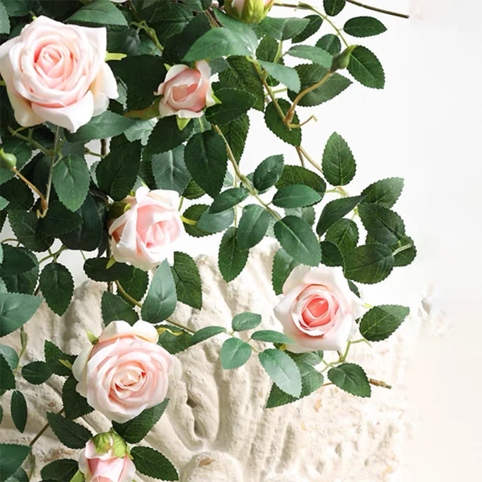 Rose Vine Wall Hanging Flower Decor – Silk Floral Rattan for Wedding, Reception, Party, and Home Decoration (66cm)