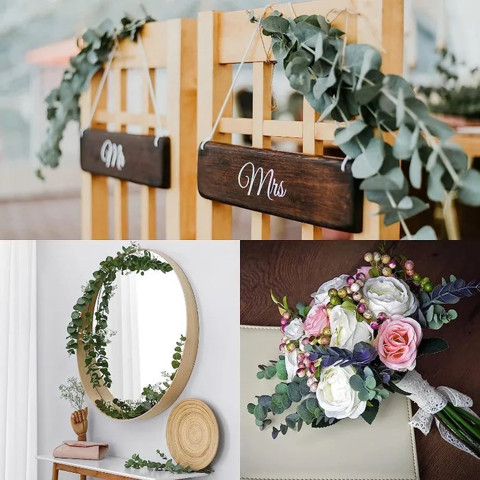 12/10PCS Eucalyptus Leaves Bunch – Artificial Faux Eucalyptus Branches for Wedding, Home Decor, DIY Projects, and Photography