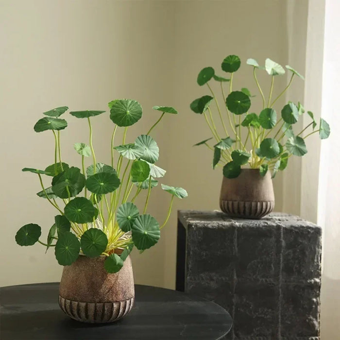 Artificial Lotus Plant with Eucalyptus Leaves – Real Touch Faux Branch for Home & Office Décor