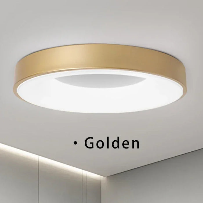 Modern Macaron LED Ceiling Light – Adjustable Circular Design with Remote Dimming for Bedroom, Living Room, and Corridor