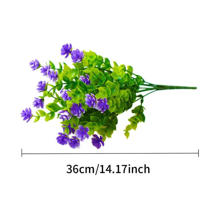 1 Bundle Artificial Flowers – UV Resistant Shrubs, Fake Flower Greenery for Office, Kitchen, Wedding & Garden Decoration