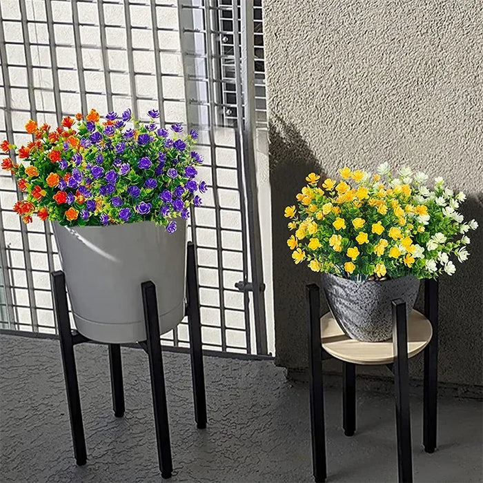 20 Bundles UV Resistant Outdoor Artificial Flowers – Faux Plastic Flowers for Home, Garden, and Wedding Décor