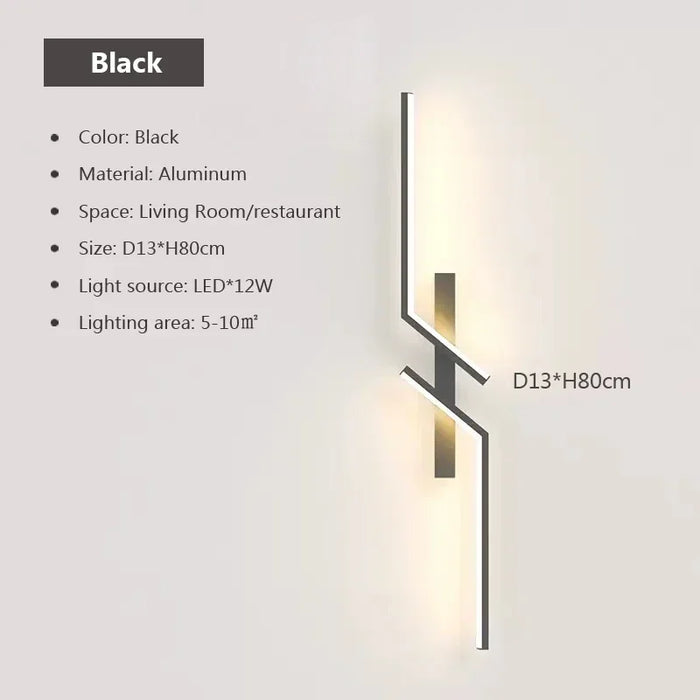 Modern LED Wall Lamp – Minimalist Design, Up & Down Lighting for Bedroom, Living Room, TV Sofa, and Lobby – Dimmable Wall-Mounted Light