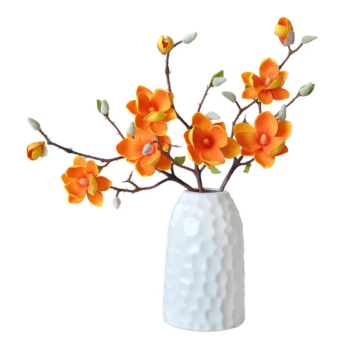 51CM Artificial Magnolia Branch – Chinese Style Silk Orchid for Home Décor, Weddings, and Photography Props