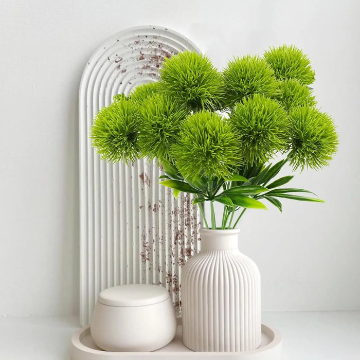 5/10Pcs Artificial Dandelion Flowers Bouquet – Silk & Plastic Faux Floral Arrangements for Living Room, Wedding, Garden, and DIY Wreaths