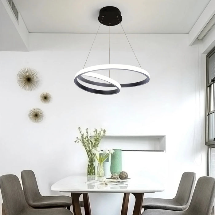 Minimalist LED Pendant Light – Modern Circular Hanging Lamp for Dining Room, Bedroom & Study Room