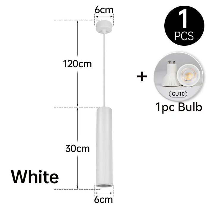 Modern LED Pendant Light – Sleek Cylinder Hanging Lamp for Kitchen, Living Room, and Bedroom Decor