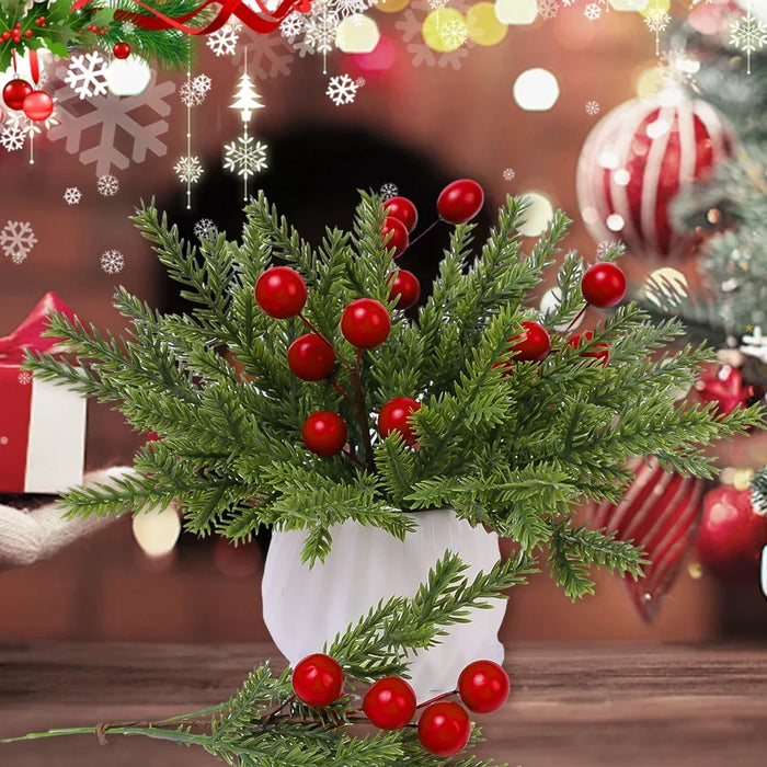 Artificial Pine Needles – 100/1pcs Fake Pine Branches for DIY Garland, Christmas Tree, and Holiday Decorations – Green Pine Leaves for Home & Party Decor