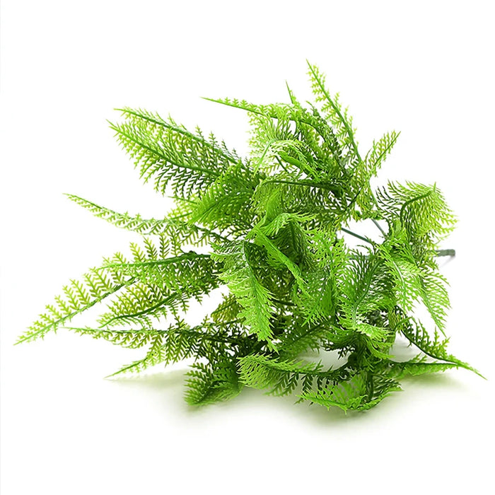 2/1Pcs Artificial Fern Greenery – 7 Branches, 49 Leaves Fake Plastic Plant for Home, Table, and Christmas Decorations