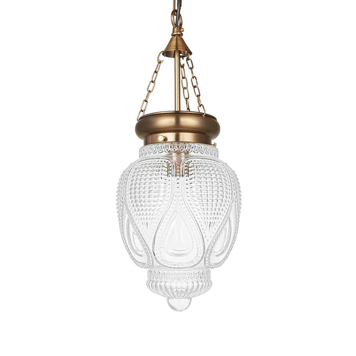 Modern Glass Pendant Light – Chain Hanging Lamp for Kitchen Island, Dining Room, and Entryway