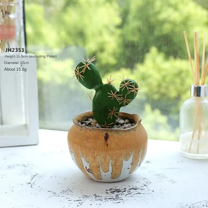 Tropical Artificial Cactus Decoration – Realistic Foam Succulent Plant for DIY Micro Landscape, Home, and Office Decor